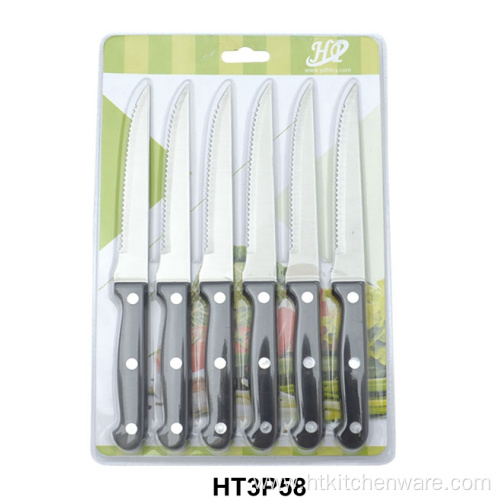 World Steak Knives Set of 6 Hot sales steak knfe with PP handle Supplier